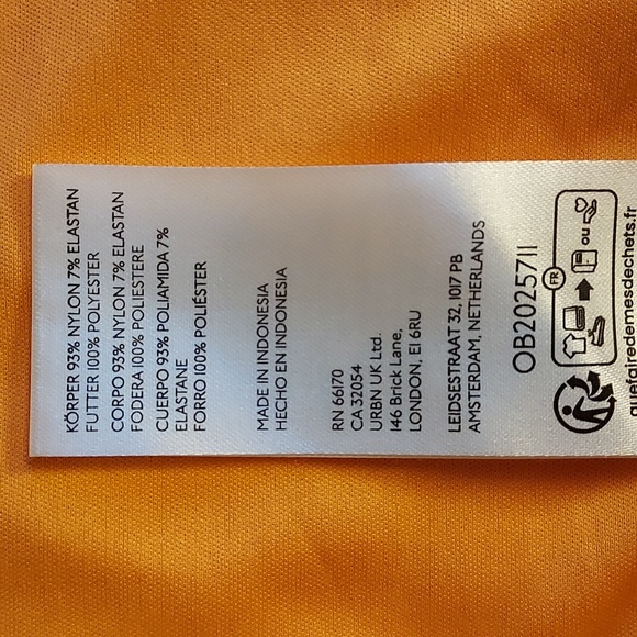 Urban Outfitters Silence + Noise Multicolored L’orange Mesh Halter Dress - Picture 9 of 9